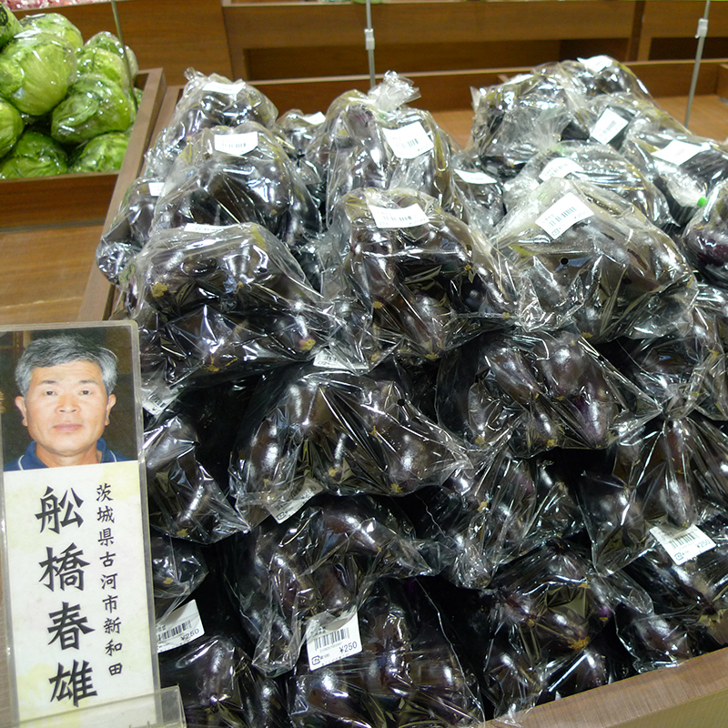 道の駅こが　夏に美味しいナス！